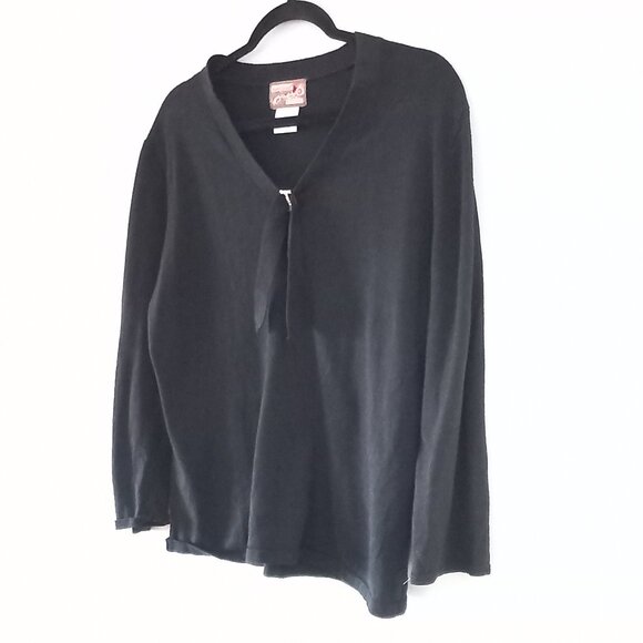 APRIL CORNELL black knit top with jewels detail - Picture 2 of 6